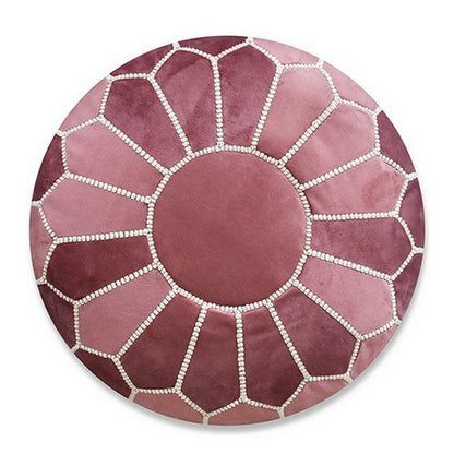 Fluwelen Poef Roze – Gevuld &amp; Comfortabel