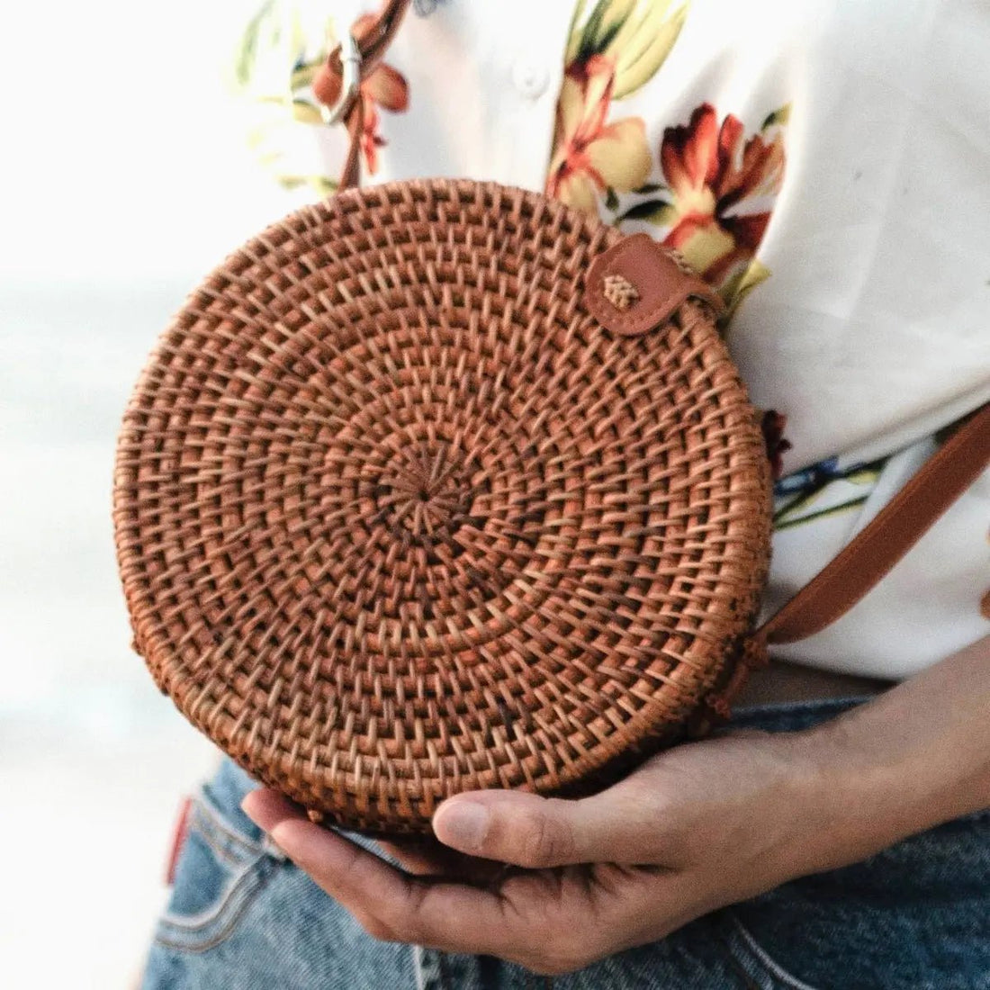 Crossbodytas SENJA van Rattan | Bruine Bali Tas