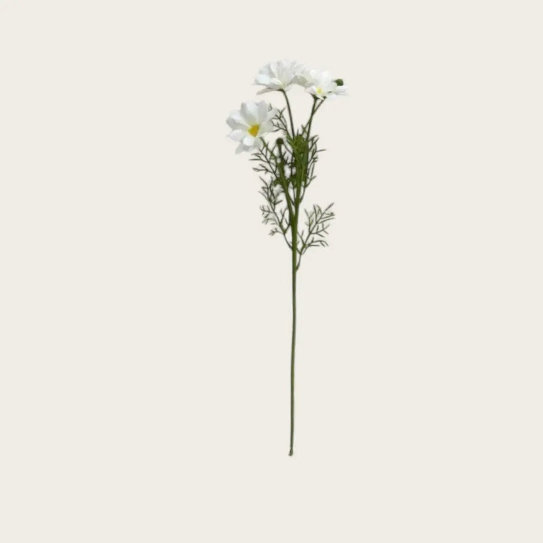 3D real touch chrysanthemum white | Zijden kunstbloem | Lengte 52cm  1stk