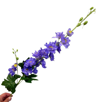 Grote 3-takkige delphinium | Zijden kunstbloem | Lengte 70cm  1stk