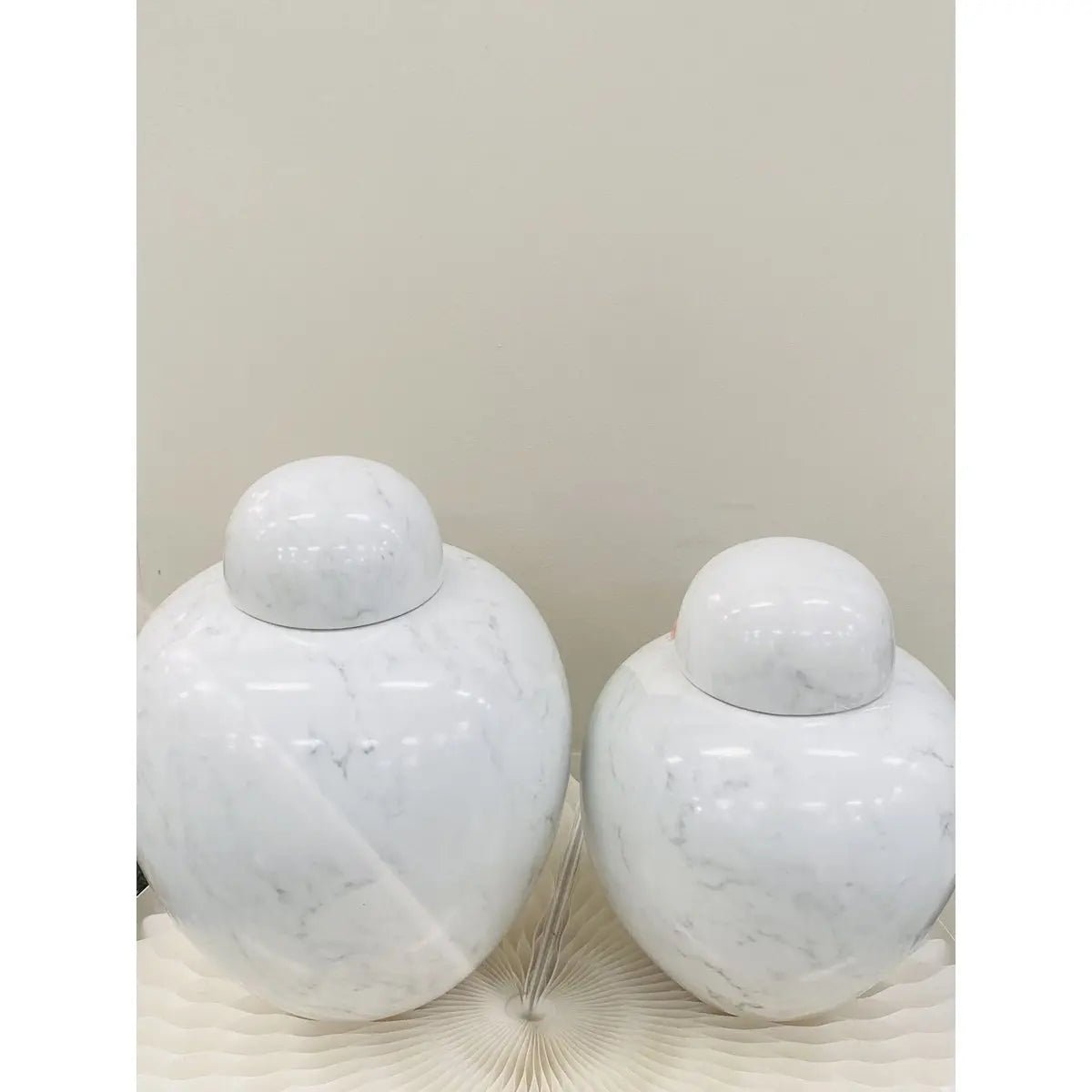 Witte Porseleinen Vaas met Boeket - 28 cm