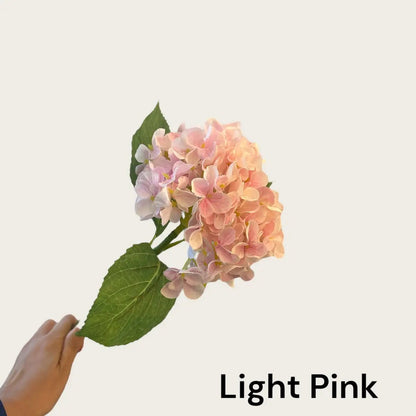 Kortstengelige frisse hortensia | Zijden kunstbloem | Lengte 47cm  1stk
