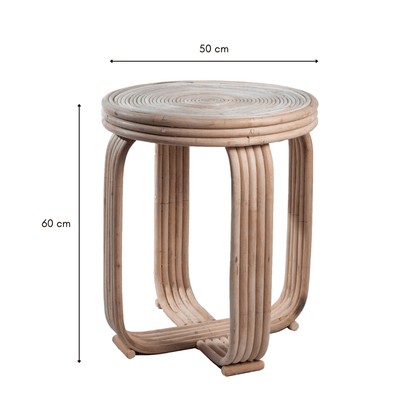 Rotan Bijzettafel KANTHI – Stijlvolle Banktafel &amp; Bijzettafel