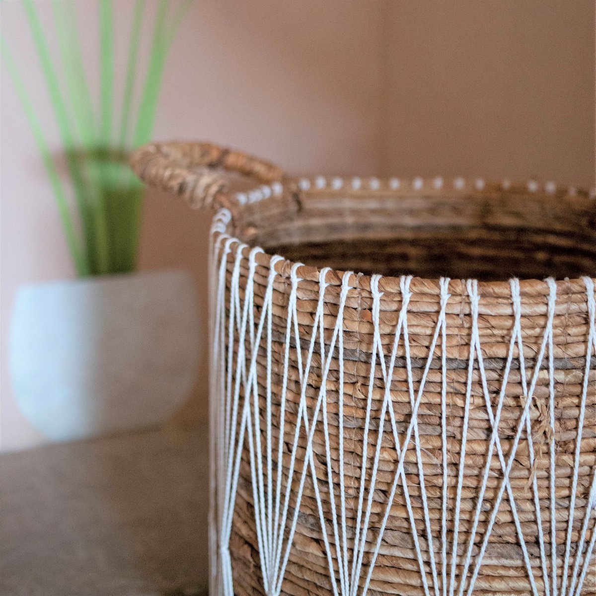MANDURO Boho Was-, Plant- &amp; Opbergmand – Bananenvezel (3 Maten)
