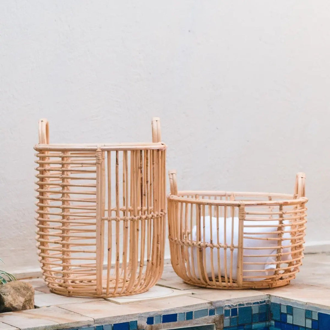 JEMUH Wasmand, Plantenmand &amp; Opbergmand – Gemaakt van Rotan