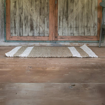 Zeegras Tapijt 120x60 cm – Gestreept Vloerkleed SEWU | Natuurlijk &amp; Handgemaakt