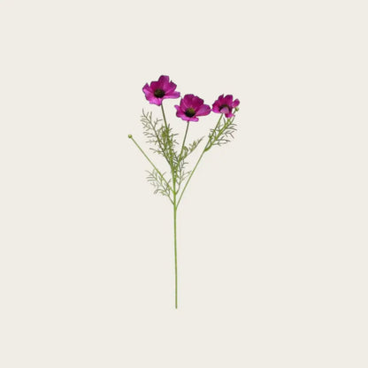3D real touch chrysanthemum purple | Zijden kunstbloem | Lengte 52cm  1stk