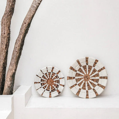 HUTAN Wanddecoratie &amp; Wandmand – Decoratieve Schaal van Bananenvezel
