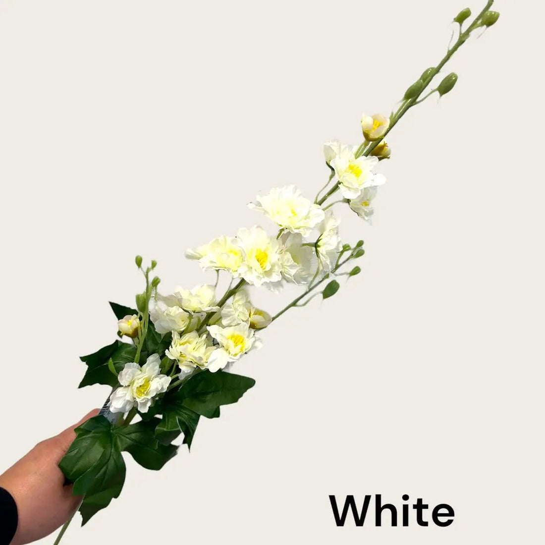Grote 3-takkige delphinium | Zijden kunstbloem | Lengte 70cm  1stk