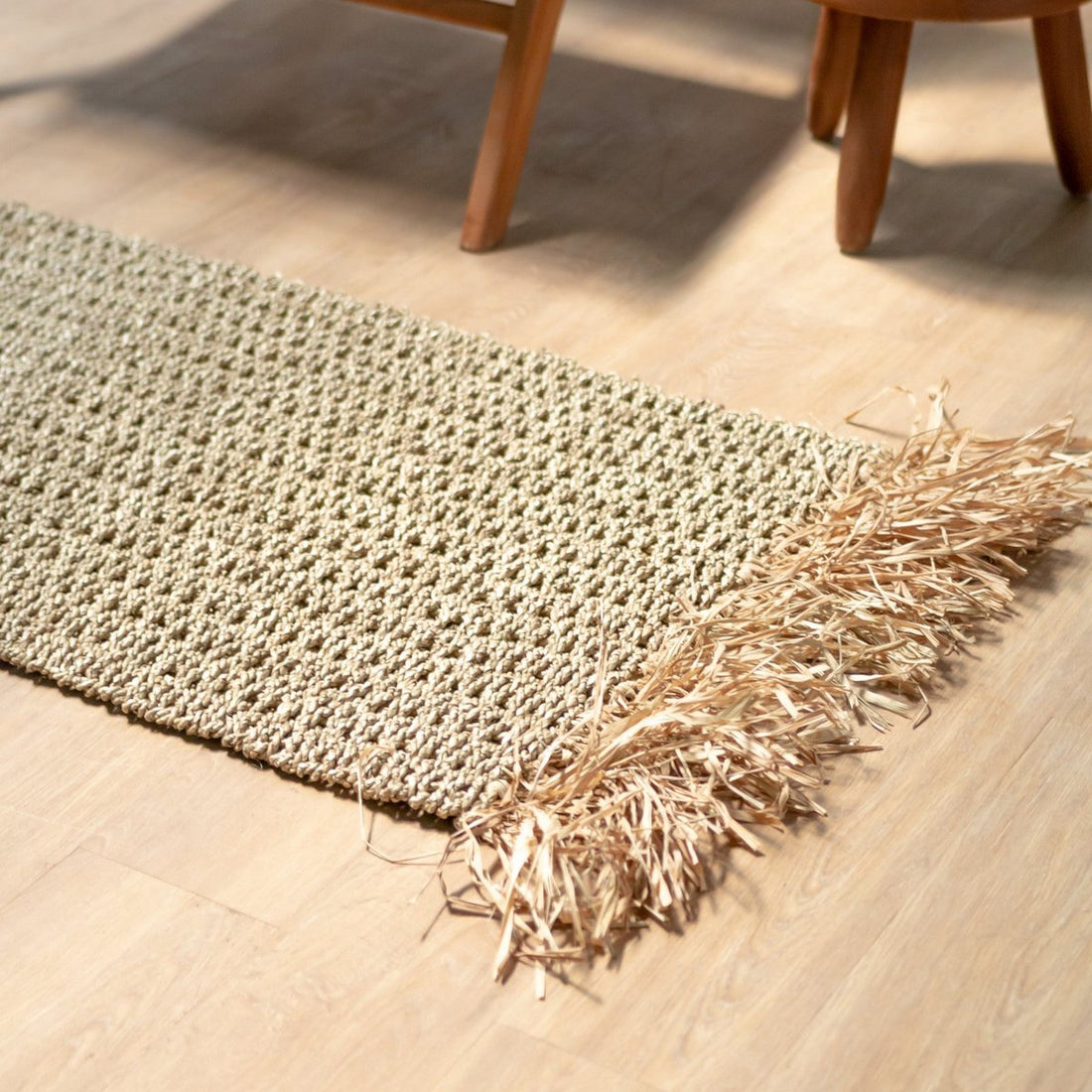 Zeegras Vloerkleed 120x60 cm met Kwastjes – BARA