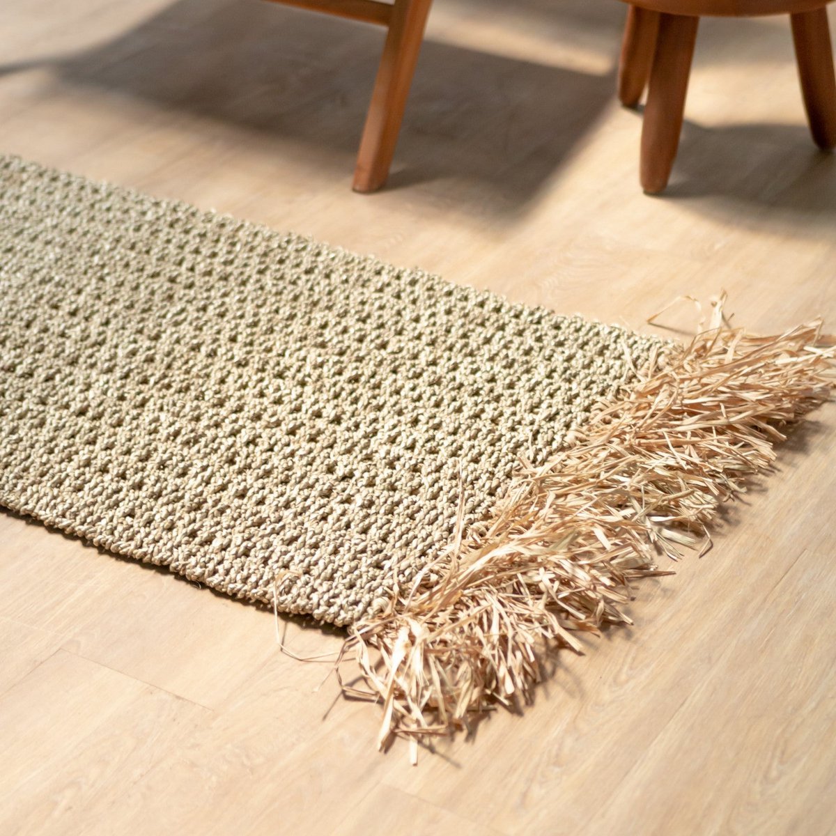 Zeegras Vloerkleed 120x60 cm met Kwastjes – BARA