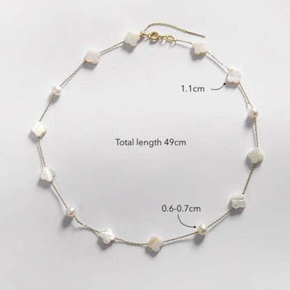 Parel van parel gelukkige klaver kralen sieraden set