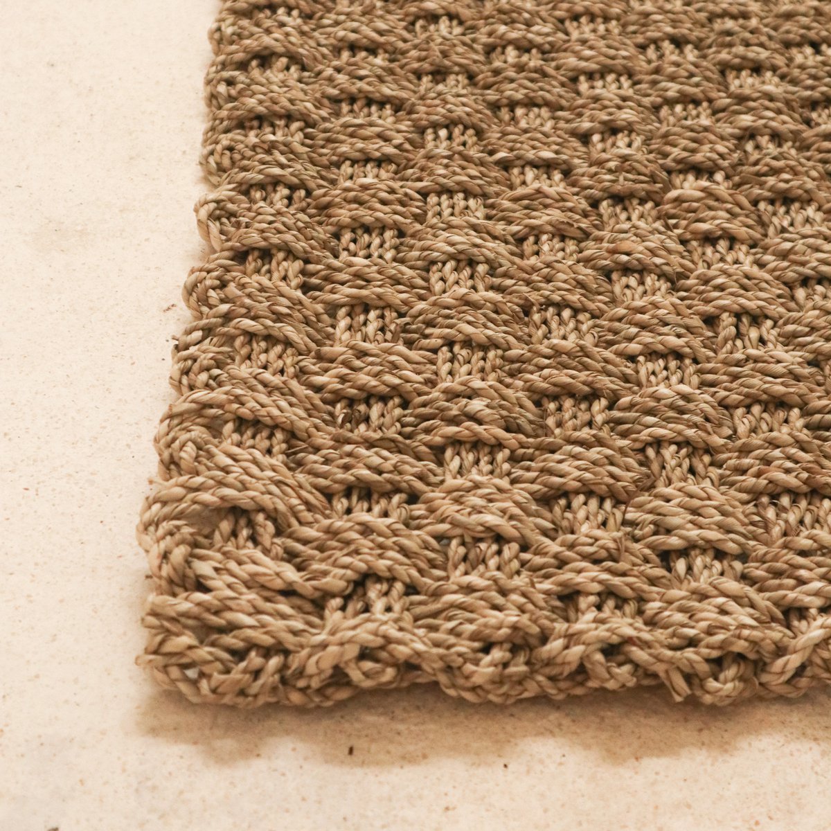 Handgeweven Zeegras Deurmattapijt 72x45 cm – Natuurlijke Vezels | NIRAMA