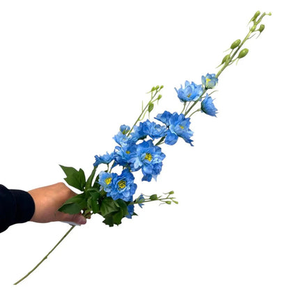 Grote 3-takkige delphinium | Zijden kunstbloem | Lengte 70cm  1stk