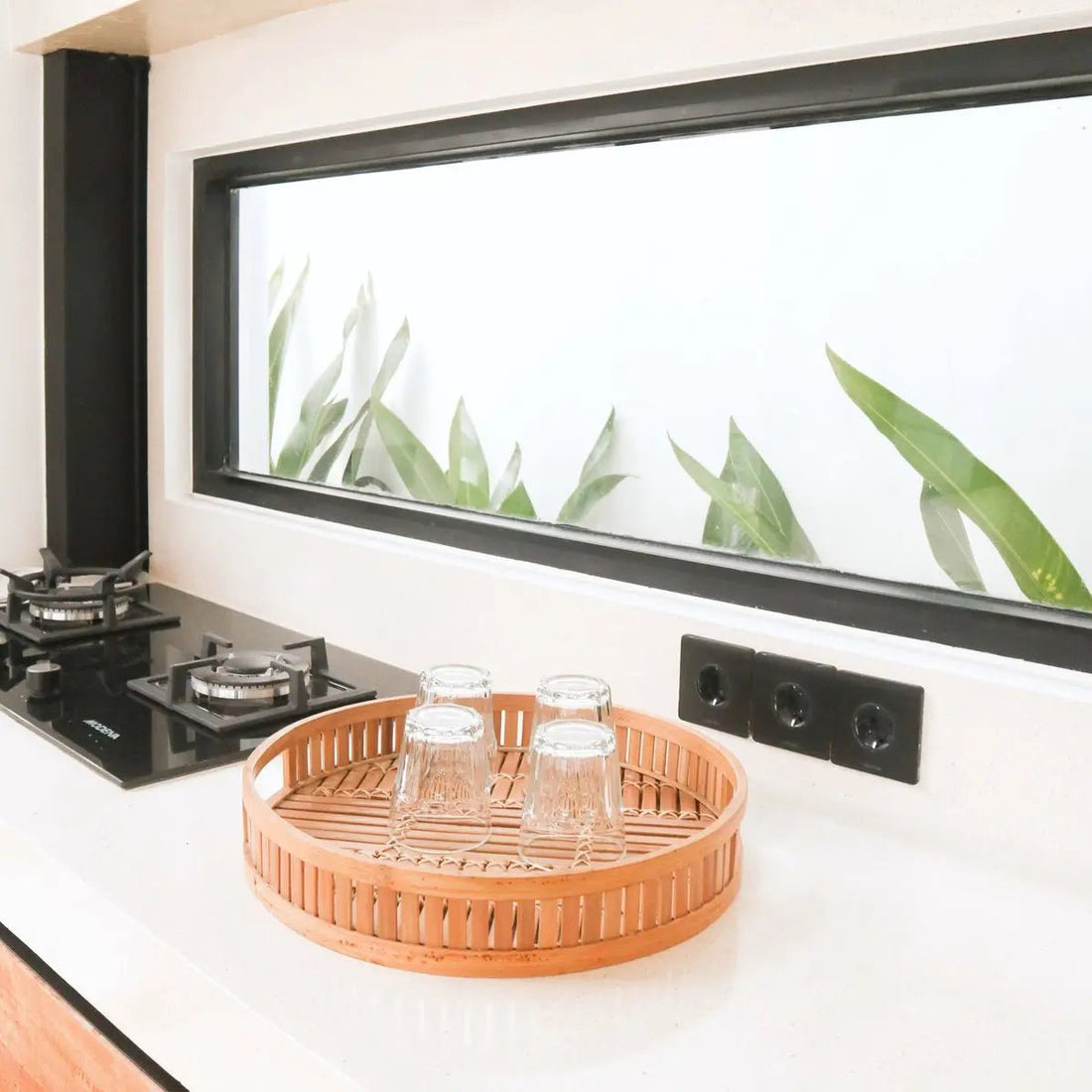 SENAYAN Rond Bamboe Dienblad Ø40 cm – Decoratief Serveerblad