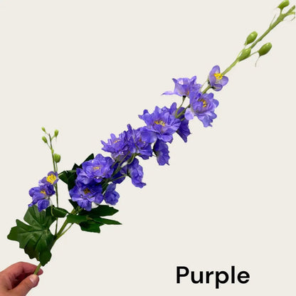 Grote 3-takkige delphinium | Zijden kunstbloem | Lengte 70cm  1stk