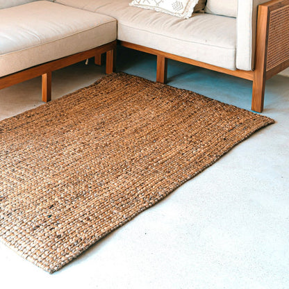 Vierkant Boho Vloerkleed – Handgeweven Sawah Stijl