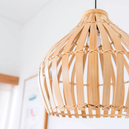 Bamboe Hanglamp KIRMA | Klokvormige Handgemaakte Lampenkap Ø 45 cm