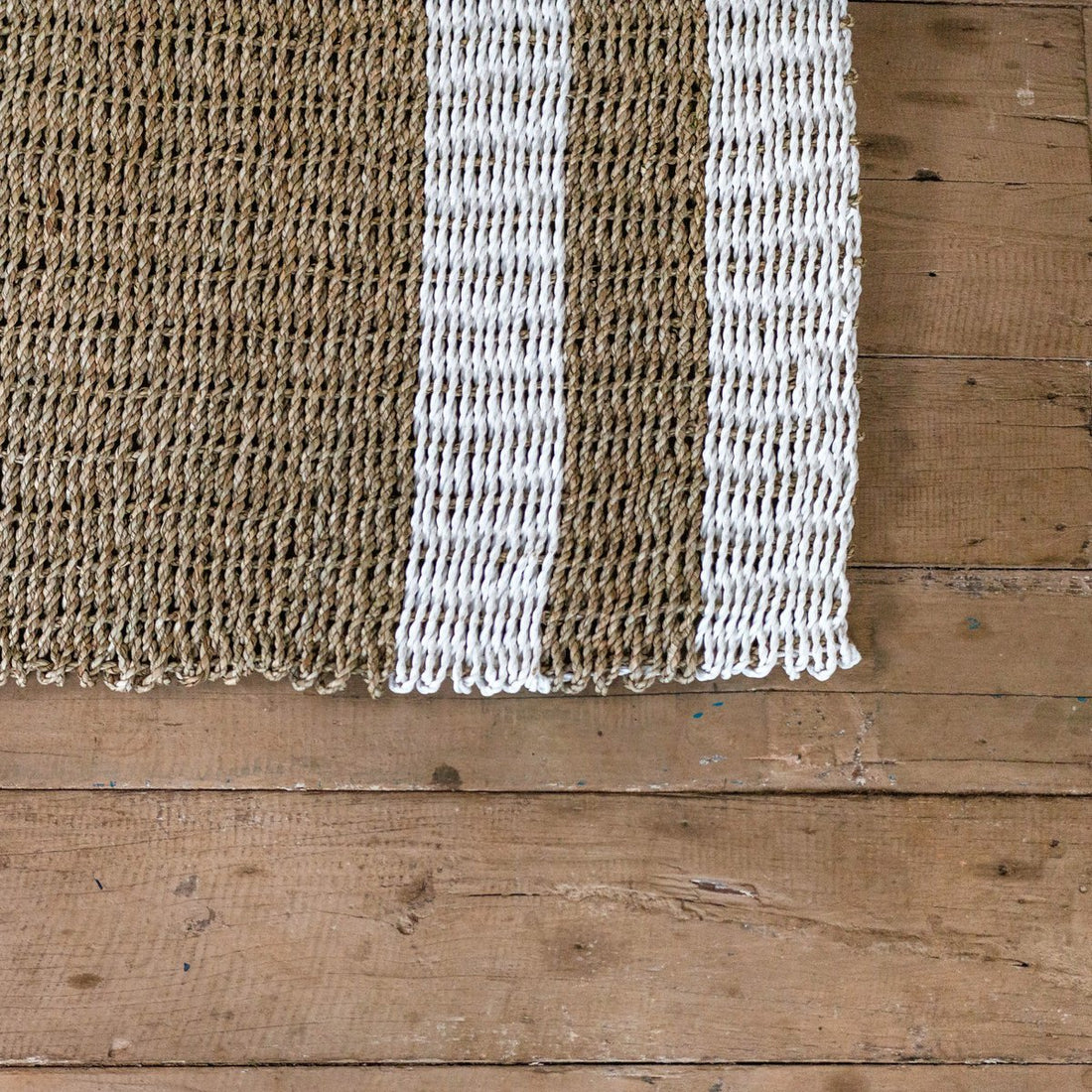 Zeegras Tapijt 120x60 cm – Gestreept Vloerkleed SEWU | Natuurlijk &amp; Handgemaakt