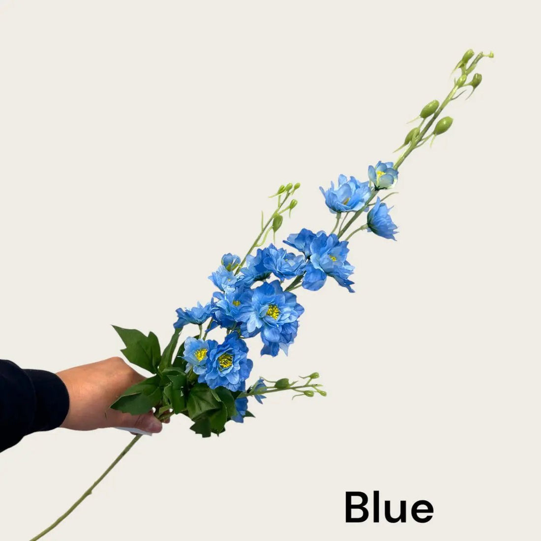 Grote 3-takkige delphinium | Zijden kunstbloem | Lengte 70cm  1stk