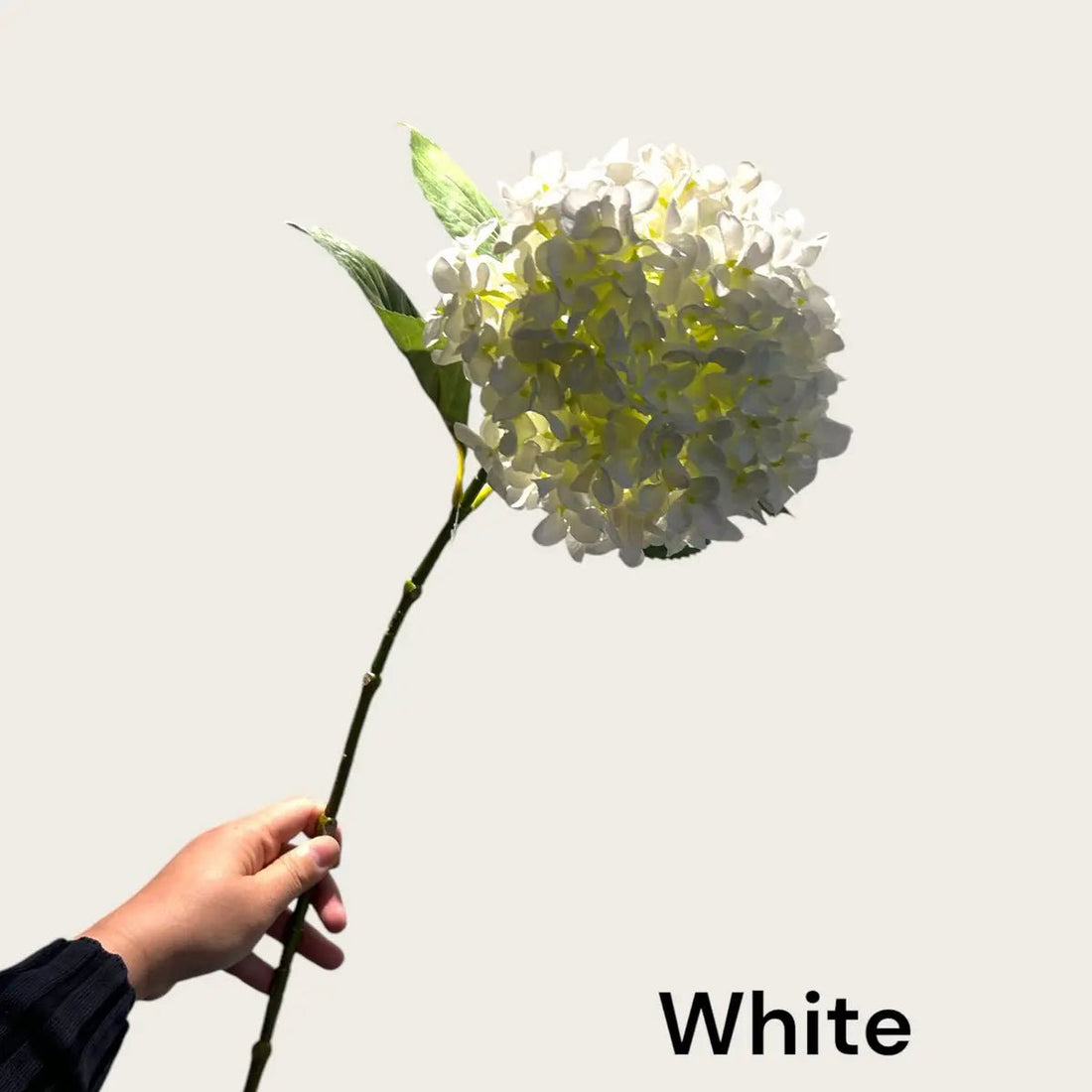 Kortstengelige frisse hortensia | Zijden kunstbloem | Lengte 47cm  1stk