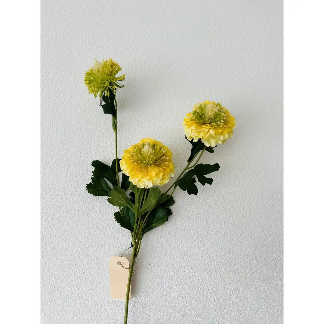 Scabiosa  kunstbloem H80cm centimeter 2STUKS geel