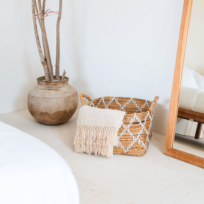GANDARIA Boho Was-, Plank- &amp; Opbergmand – Bananenvezel (2 Maten)