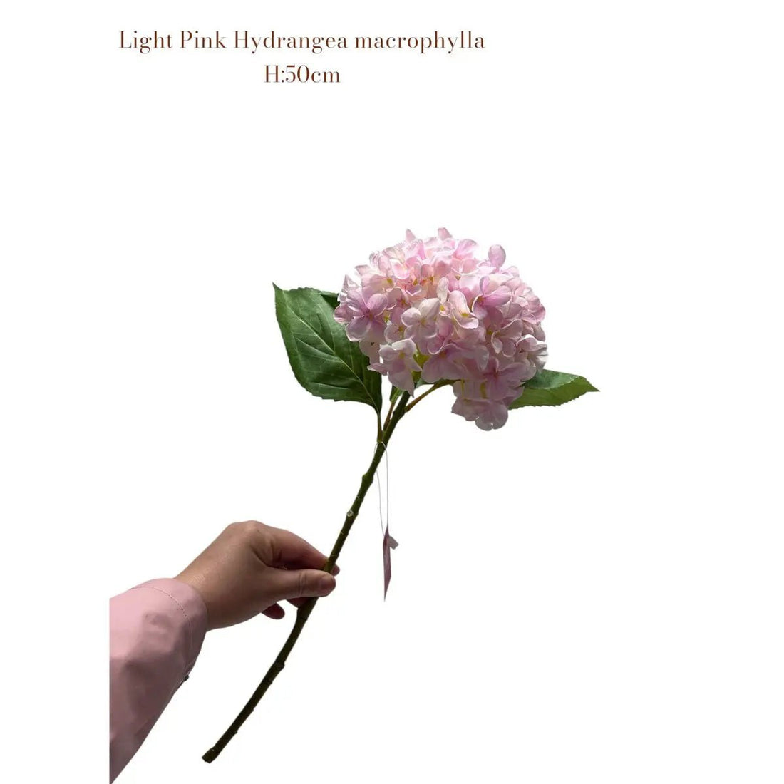 Artificial flowers Hydrangea Macrophylla Light Pink | Zijden kunstbloem | Lengte 50 1stk