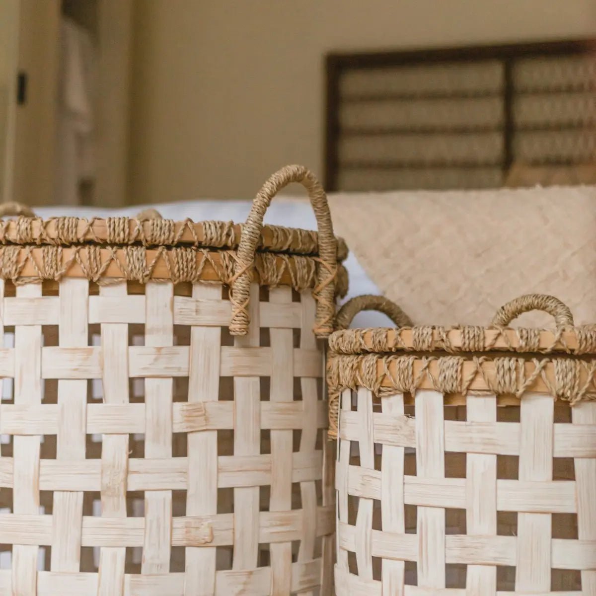 Wasmand met Deksel IRAYA van Bamboe