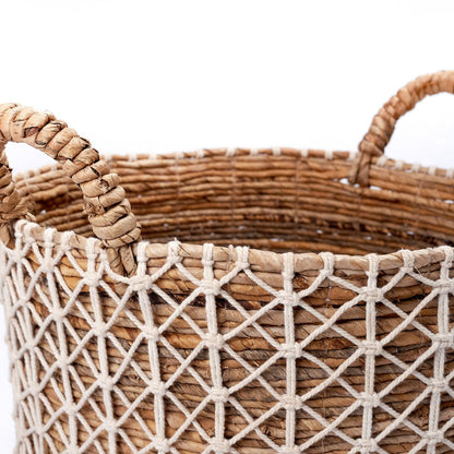 KERSO Boho Was-, Planten- &amp; Opbergmand – Bananenvezel (3 Maten)