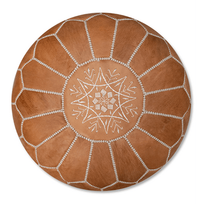Leren Poef Bruin (XL) – Stijlvol &amp; Comfortabel