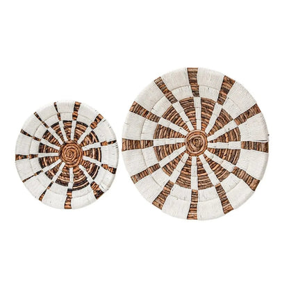 HUTAN Wanddecoratie &amp; Wandmand – Decoratieve Schaal van Bananenvezel
