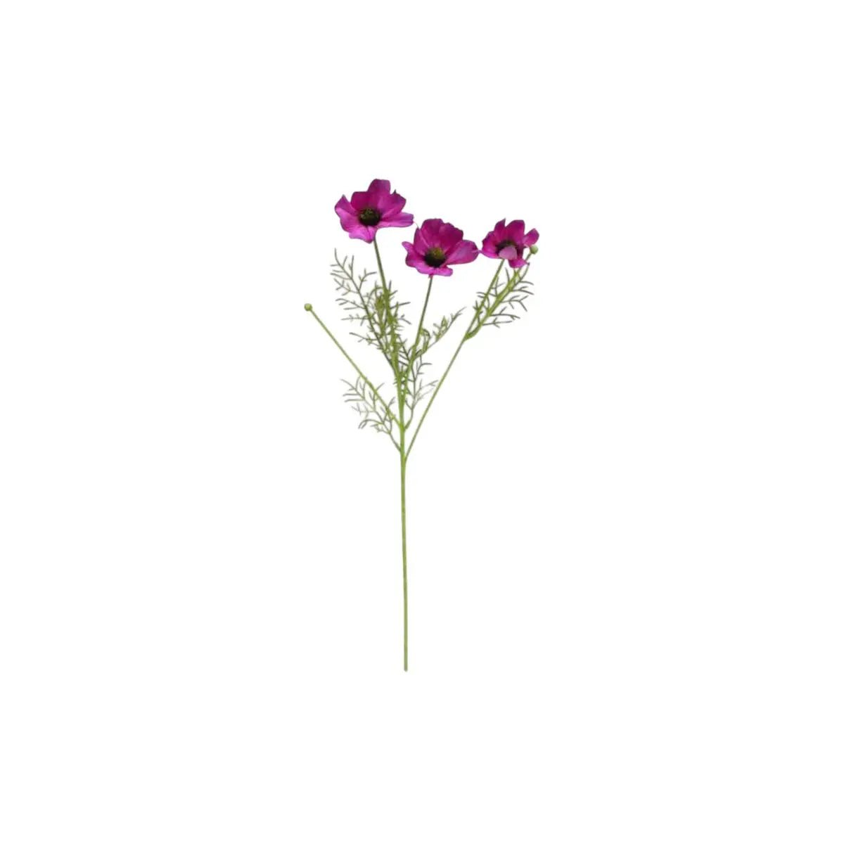 3D real touch chrysanthemum purple | Zijden kunstbloem | Lengte 52cm  1stk