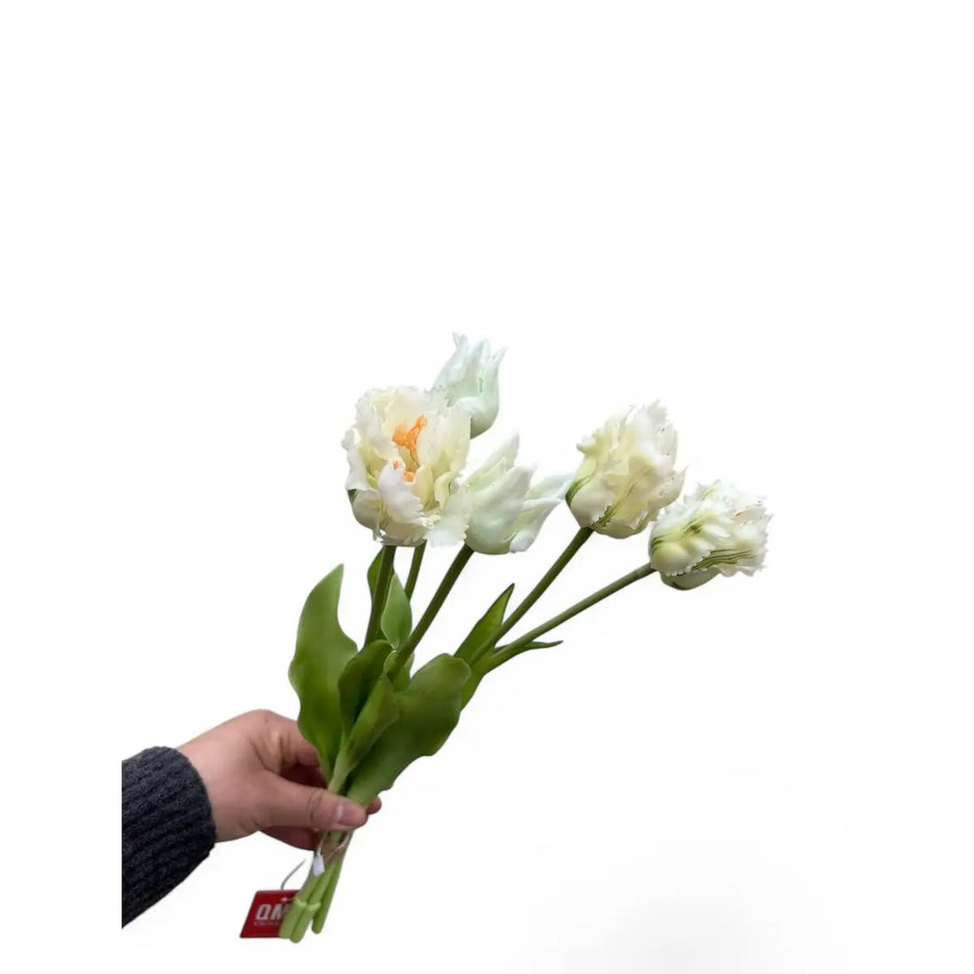 Artificial flowers  White tulips 5 stuks/set | Zijden kunstbloem | Lengte 35cm