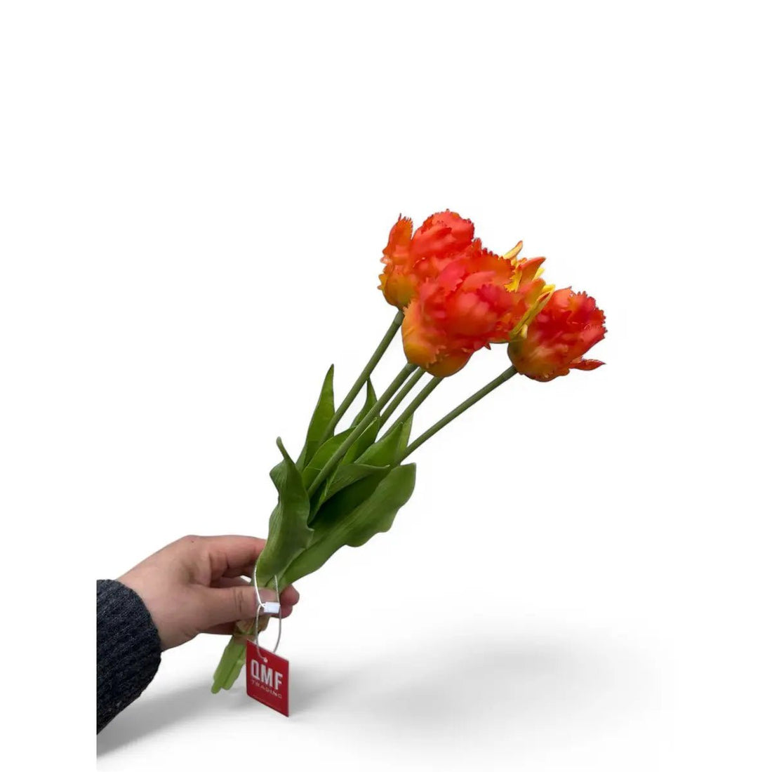 Artificial flowers Orange tulips 5 stuks/set | Zijden kunstbloem | Lengte 35cm