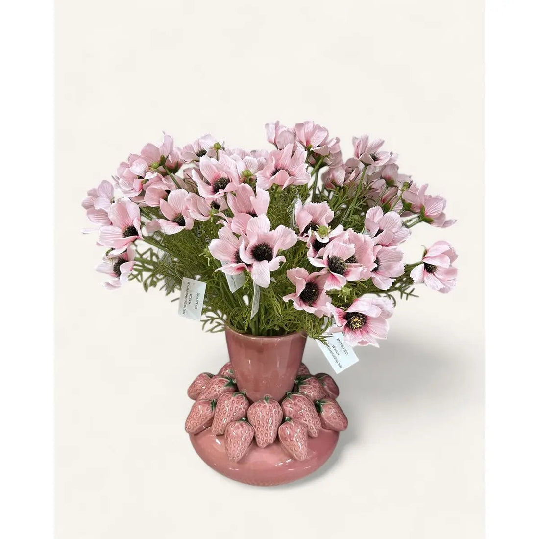 3D real touch chrysanthemum pink | Zijden kunstbloem | Lengte 52cm  1stk