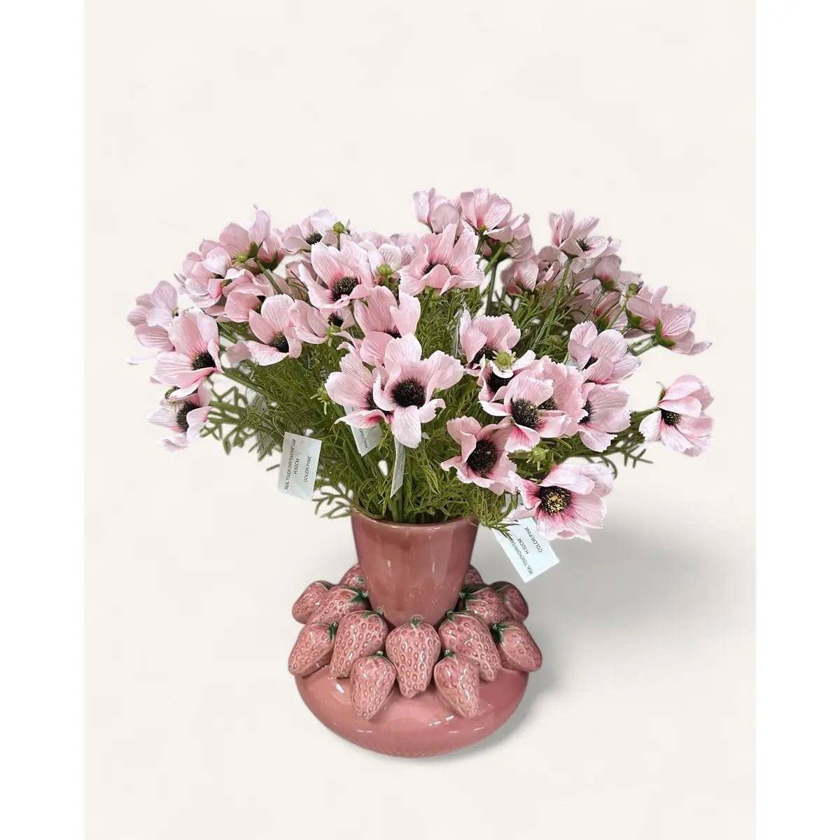 3D real touch chrysanthemum pink | Zijden kunstbloem | Lengte 52cm  1stk