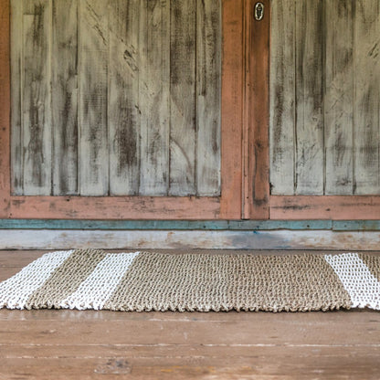 Zeegras Tapijt 120x60 cm – Gestreept Vloerkleed SEWU | Natuurlijk &amp; Handgemaakt