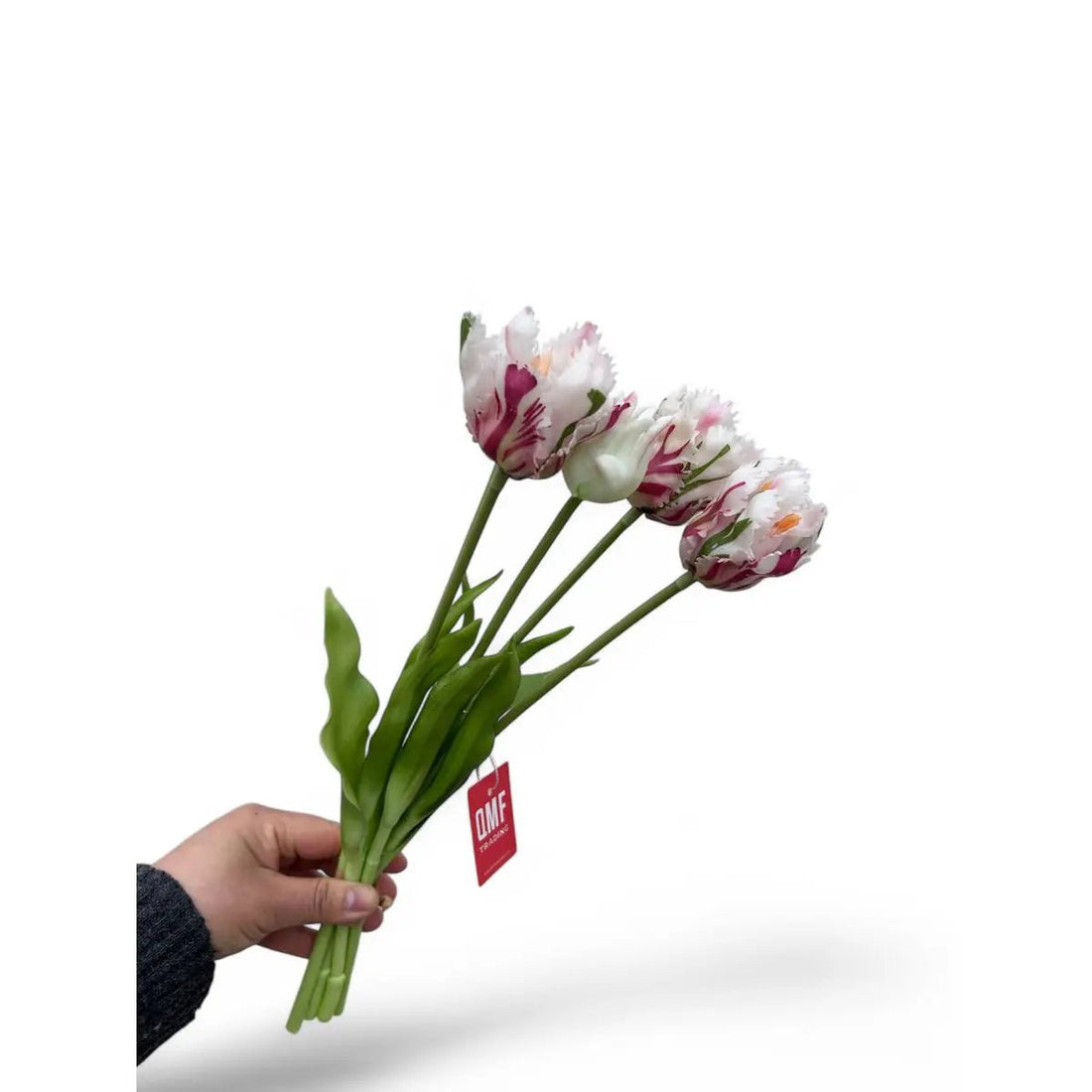 Artificial flowers Rose White tulips 5 stuks/set | Zijden kunstbloem | Lengte 35cm