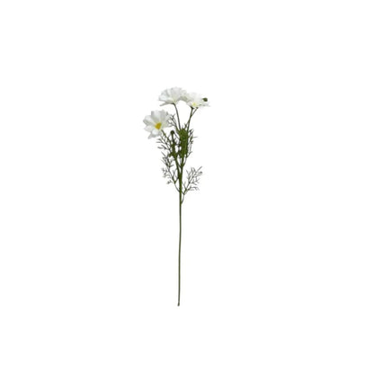 3D real touch chrysanthemum white | Zijden kunstbloem | Lengte 52cm  1stk